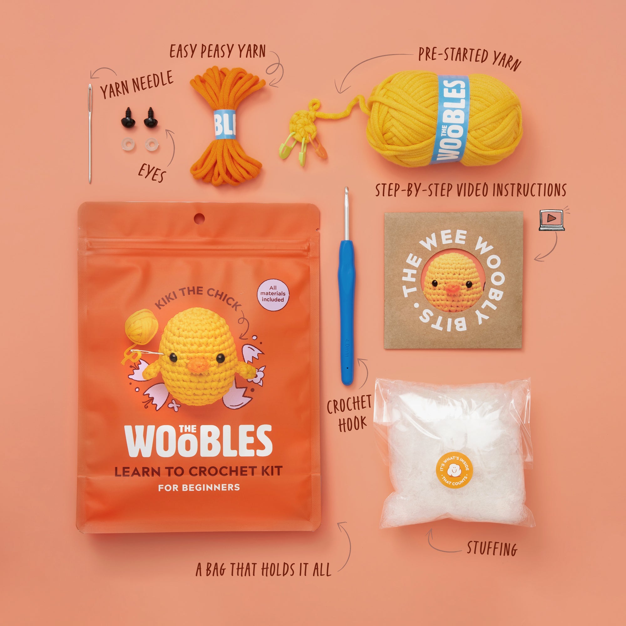 Alternative view of Kiki the Chick Crochet Kit