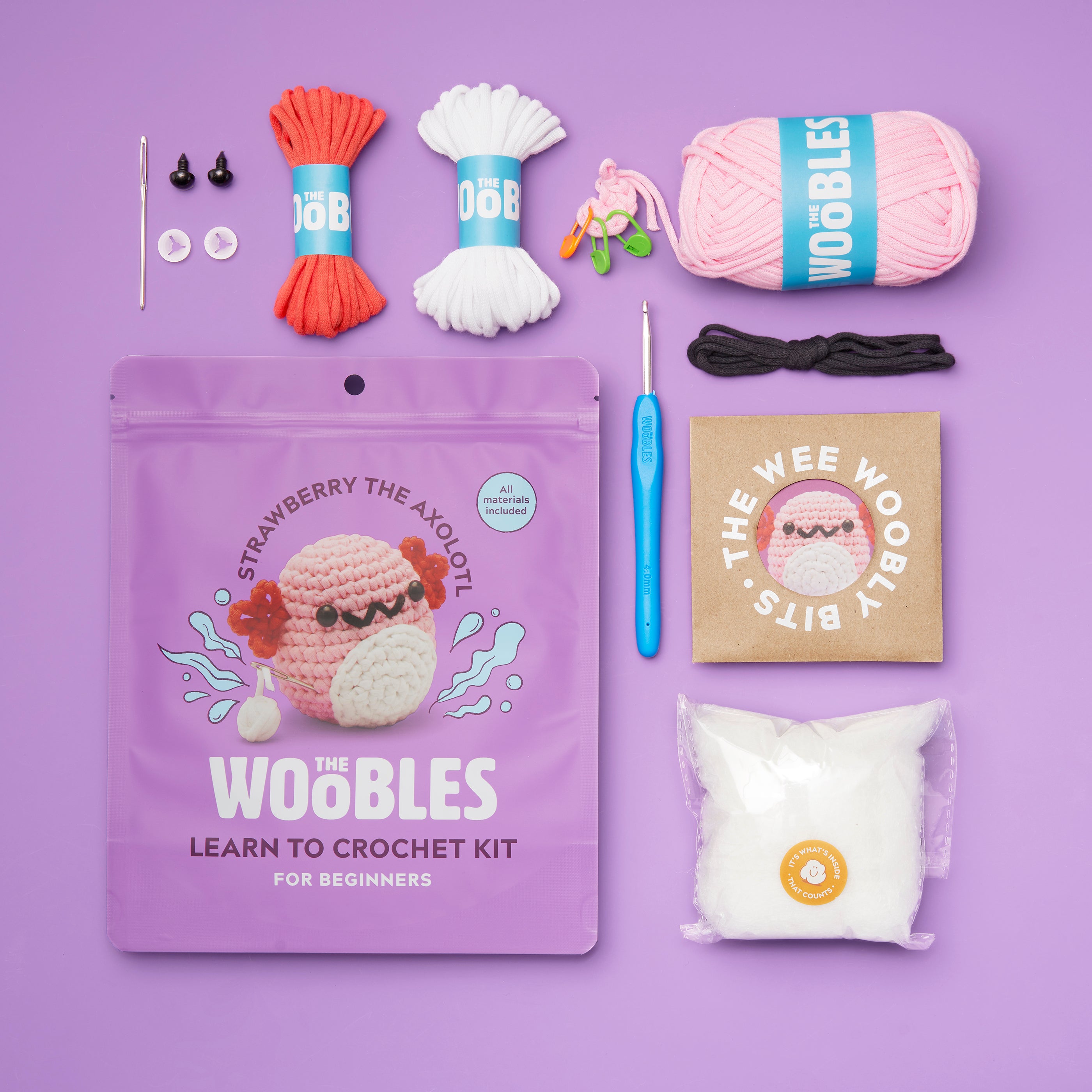 Alternative view of Strawberry the Axolotl Crochet Kit