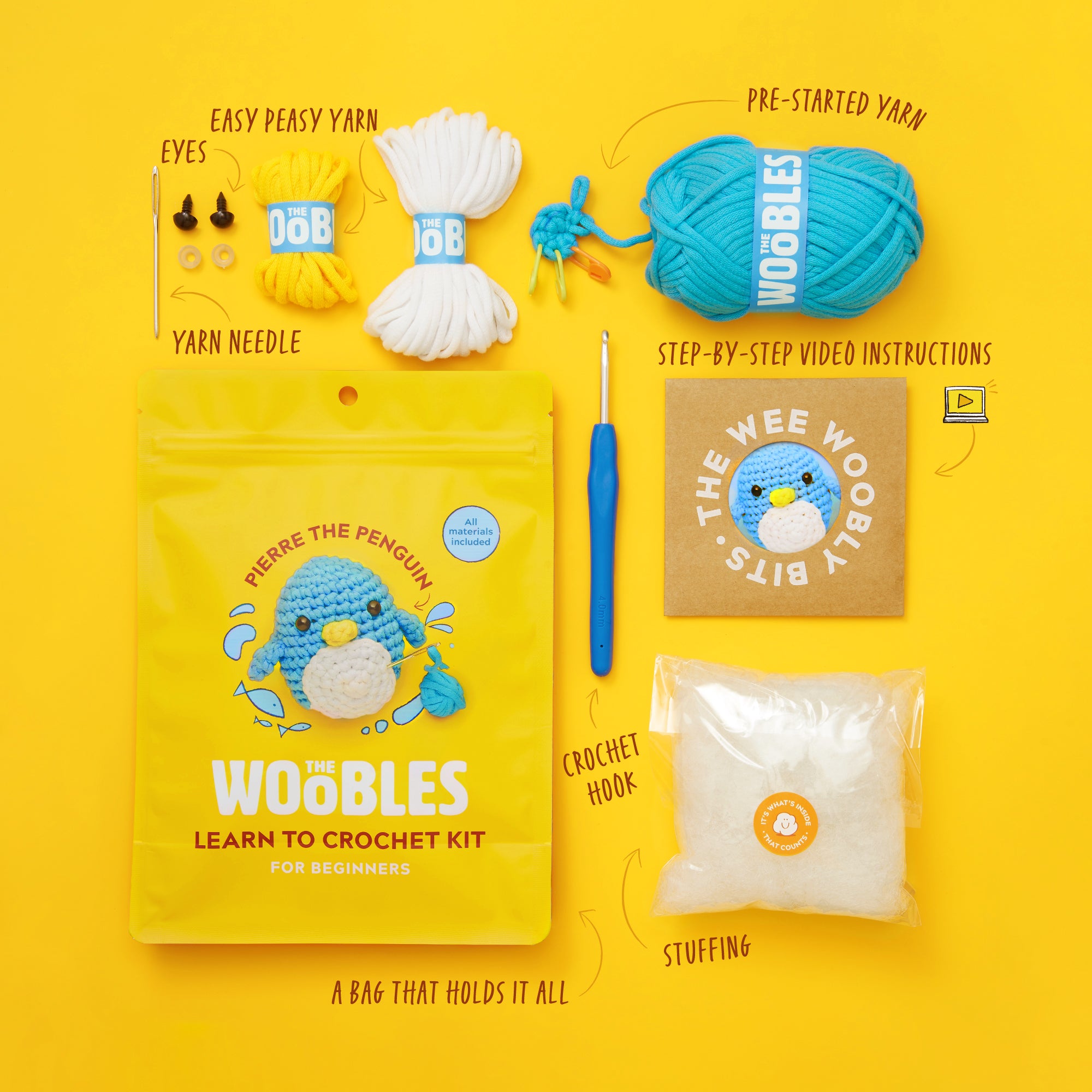 Alternative view of Pierre the Penguin Crochet Kit