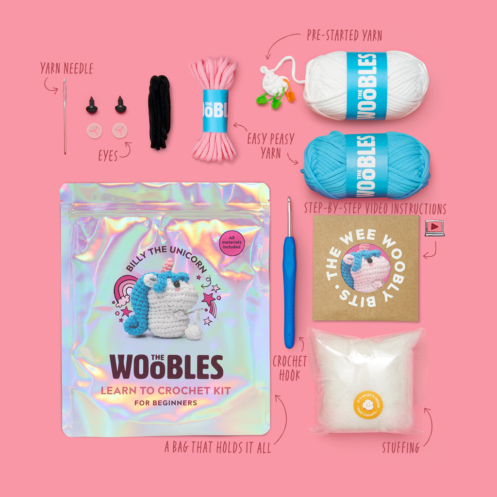 Alternative view of Billy the Unicorn Crochet Kit