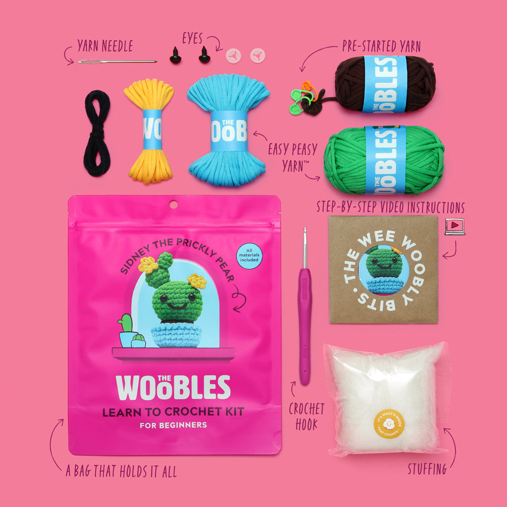 Sidney the Prickly Pear Cactus Crochet Kit - Image 3